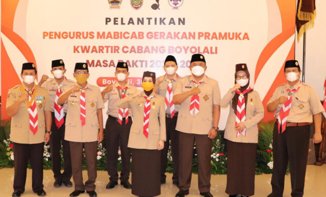 Pelantikan Mabicab Kabupaten Boyolali oleh Ketua Kwarda Jateng Siti Atikoh